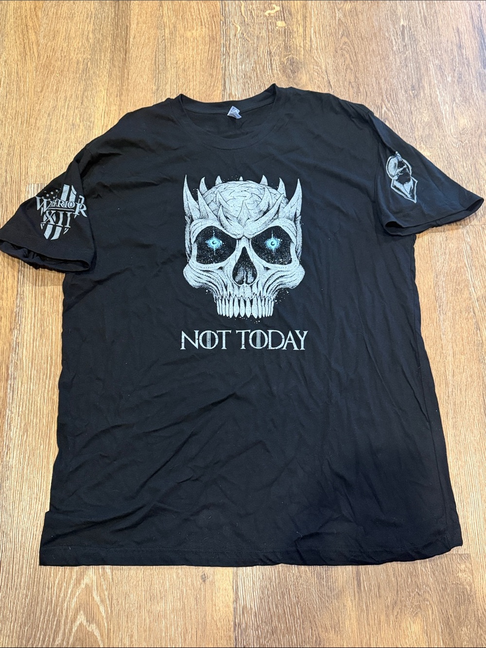 Black 'Not Today' Skull Graphic Men's T-Shirt